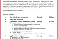 How To Create A Board Meeting Agenda 12 Templates For Printable Advisory Board Meeting Agenda Template