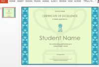 How To Make A Printable Excellence Certificate Regarding Outstanding Performance Certificate Template