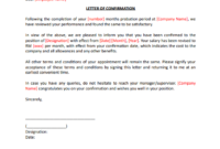 Hr Guide From Probation To Confirmation Letter In Probation Meeting Template