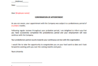 Hr Guide From Probation To Confirmation Letter Intended For Probation Meeting Template