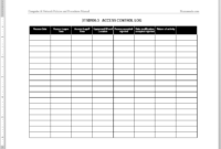 It Access Control Log Template For Printable Shipping Log Template