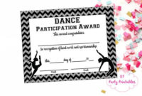 Items Similar To Instant Download Dance Team Certificate For Ballet Certificate Template