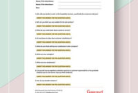 Job Interview Questionnaire Template Word Google Docs Intended For Interview Business Plan Template