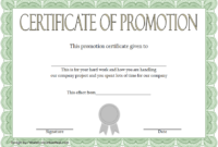 Job Promotion Certificate Template Free 7 Editable Designs Throughout Certificate Of Employment Templates Free 9 Designs