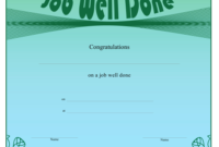 Job Well Done Certificate Template Download Printable Pdf With Regard To Good Job Certificate Template