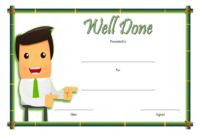 Job Well Done Certificate Template Free 8 Funny Concepts Regarding Free Good Job Certificate Template