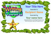Junior School Certificates Free Certificate Templates In Amazing Writing Competition Certificate Templates