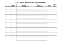 Key Control Register And Sign Out Sheet In Word And Pdf Throughout Printable Infection Control Log Template