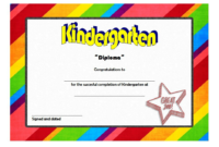 Kindergarten Completion Certificate Templates 9 Best Pertaining To Certificate For Best Dad 9 Best Template Choices