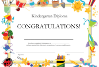 Kindergarten Diploma Certificate Template Download Pertaining To Kindergarten Completion Certificate Templates