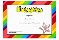 Kindergarten Diploma Certificate Templates 10 Designs Free Inside Kindergarten Graduation Certificates To Print Free