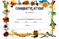 Kindergarten Diploma Certificate Templates 10 Designs Free Inside Preschool Graduation Certificate Free Printable