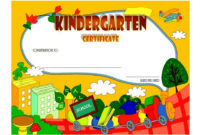 Kindergarten Diploma Certificate Templates 10 Designs Free Pertaining To Printable Kindergarten Graduation Certificate Printable