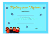 Kindergarten Diploma Certificate Templates 10 Designs Free With Amazing Kindergarten Graduation Certificates To Print Free