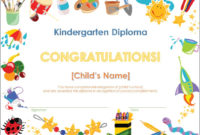 Kindergarten Diploma Template Pre K Diploma Template For Daycare Diploma Template Free
