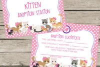 Kitten Adoption Certificate Birthday Party Ideas Polka Dot With Regard To Rabbit Adoption Certificate Template 6 Ideas Free