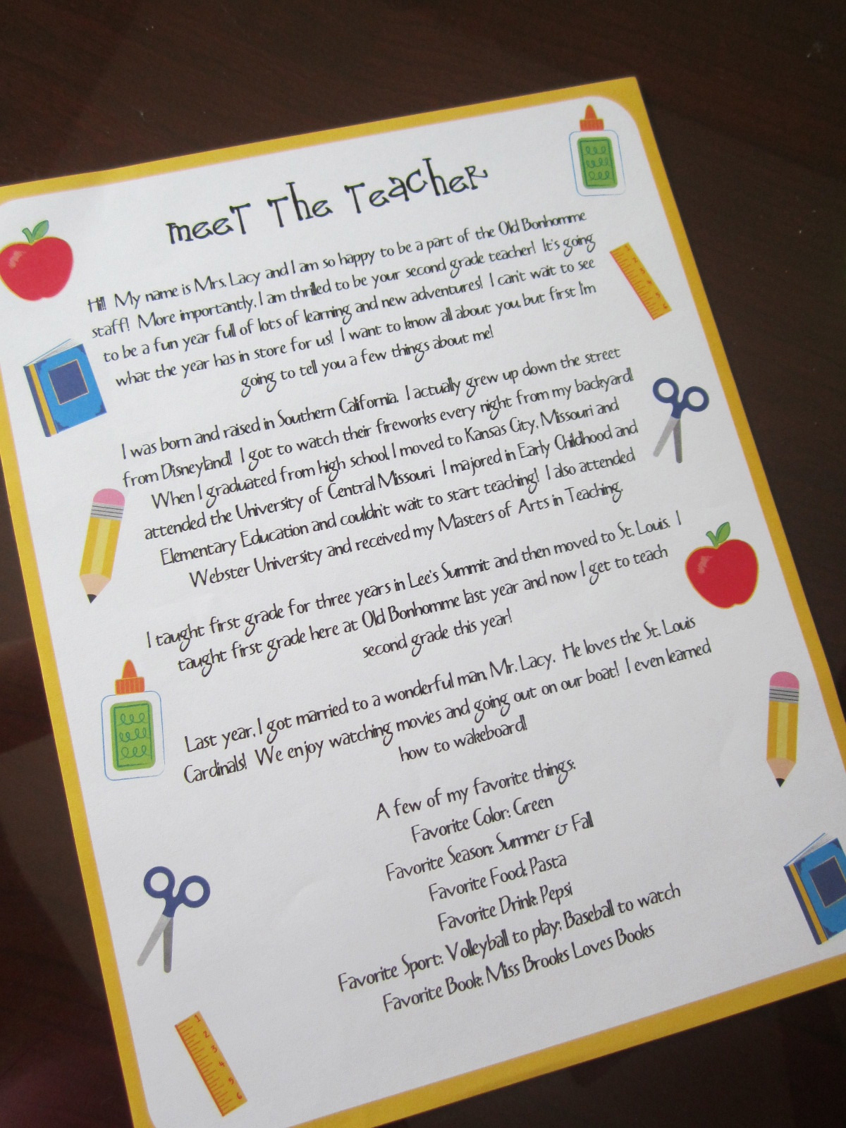 Lacy&amp;#039;S Letters Meet The Teacher Freebies Pertaining To Quality Meet The Teacher Template