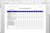 Lead Management Plan Template With Sales Lead Template Pertaining To Business Plan For Sales Manager Template