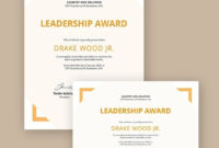 Leadership Award Templates 11 Pdf Word Psd Documents Regarding Leadership Award Certificate Templates