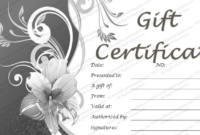 Lily Gift Certificate Template For Word For Wedding Gift Certificate Template