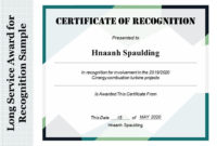 Long Service Award For Recognition Sample Presentation In Awesome Long Service Certificate Template Sample