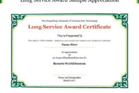 Long Service Award Sample Appreciation Ppt Images Regarding Recognition Of Service Certificate Template