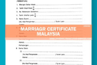 Malaysia Marriage Certificate Translation Template By Ata Pertaining To Free Marriage Certificate Translation Template