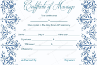 Marriage Certificate Template Microsoft® Word Dotxes For Printable Marriage Certificate Template Word 10 Designs