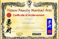 Martial Arts Certificate Templates Template 2 Resume Throughout Martial Arts Certificate Templates