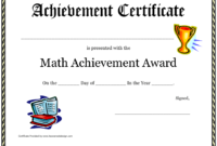 Math Achievement Award Certificate Template Download Throughout Quality Math Award Certificate Templates