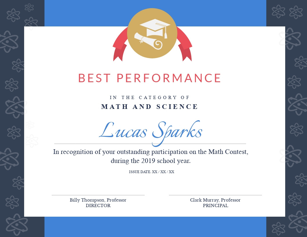Math Contest Certificate Template Visme With Regard To Inside Math Certificate Template