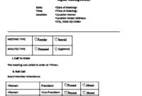 Meeting Minutes Template Sample Mous Syusa Within Committee Meeting Minutes Template