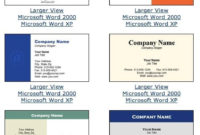 Microsoft Business Card Template Williamsonga In Blank Business Card Template For Word