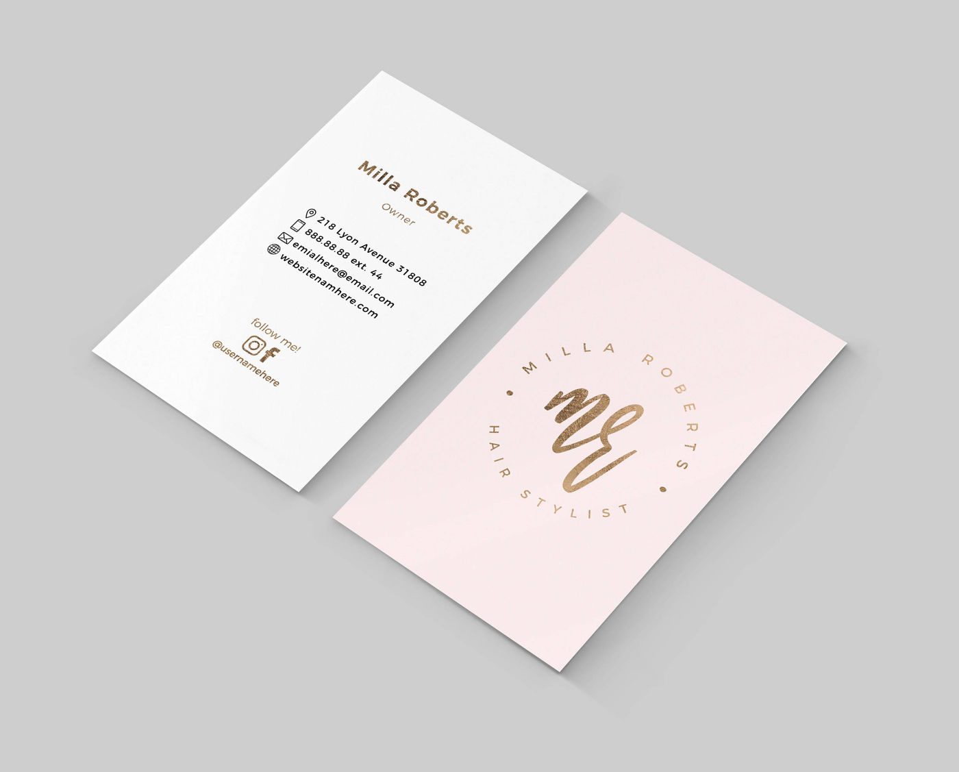Milla Double Sided Business Carddeidei Graphic Intended For Double Sided Business Card Template Illustrator