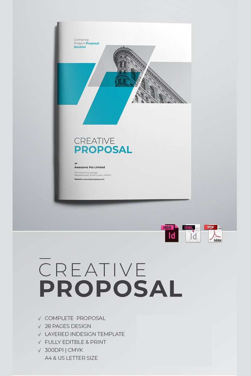 Minimal Project Proposal Corporate Identity Template 68083 With Regard To Proposal Cover Page Template