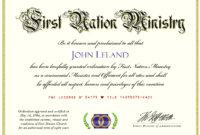Minister Ordination Certificate Pdf Copy Only Pertaining To Ordination Certificate Templates