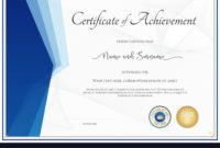 Modern Certificate Template For Achievement Vector Image With Regard To Quality Free Printable Certificate Of Achievement Template
