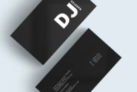 Modern Dj Business Card2 In Blank Business Card Template Psd