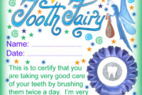 Modern Tooth Fairy Certificates Rooftop Post Printables Within Free Free Tooth Fairy Certificate Template