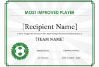 Most Improved Award Most Improved Award Template Inside Rugby League Certificate Templates