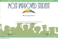 Most Improved Student Certificate 10 Template Designs Free Regarding Amazing Student Council Certificate Template
