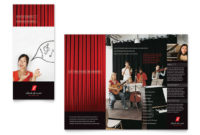 Music School Brochure Template Design Within Free Dance Studio Business Plan Template
