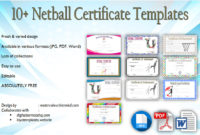 Netball Certificate Template 10 Best Designs Free Download Throughout Running Certificate Templates 10 Fun Sports Designs