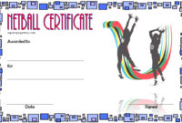 Netball Certificate Templates 10 Great Template Designs With Regard To Free Running Certificate Templates 10 Fun Sports Designs