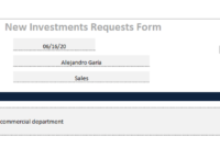 New Investments Requests Form Free Excel Spreadsheet In Procurement Cost Saving Report Template