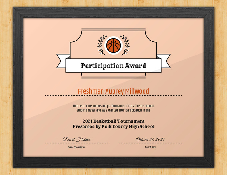 Nothing But Net Basketball Participation Certificate Pertaining To Quality Basketball Tournament Certificate Templates