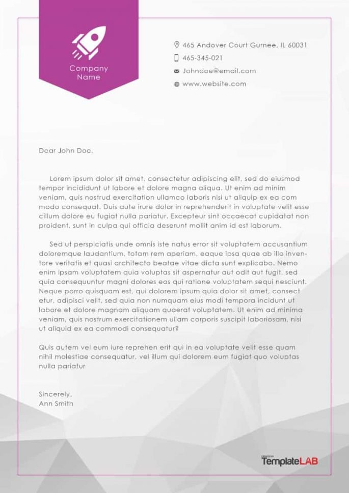 Official Letterhead Templates Free Printable Letterhead Regarding Business Headed Letter Template