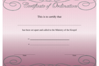 Ordination Certificate Template Download Printable Pdf Intended For Quality Ordination Certificate Template