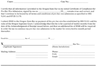 Oregon Renewal Certificate Of Compliance For Pro Hac Vice In Quality Certificate Of Compliance Template 10 Docs Free