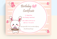 Owl Birthday Gift Certificate Template Gift Certificates Intended For Amazing Birthday Gift Certificate